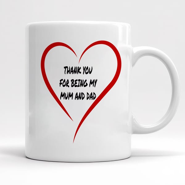 Single Mum Gift Mug – Thank You For Being My Mum and Dad – Mothers Day