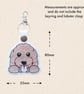 Kawaii Labradoodle Keyring - Embroidered Faux Leather Dog Bag Charm - Image 4