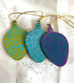 6 hand painted Christmas tree decorations - Image 4