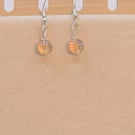 Golden glass beaded earrings 