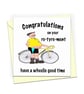 Cycling retirement card with a man and bicycle illustration - Image 1