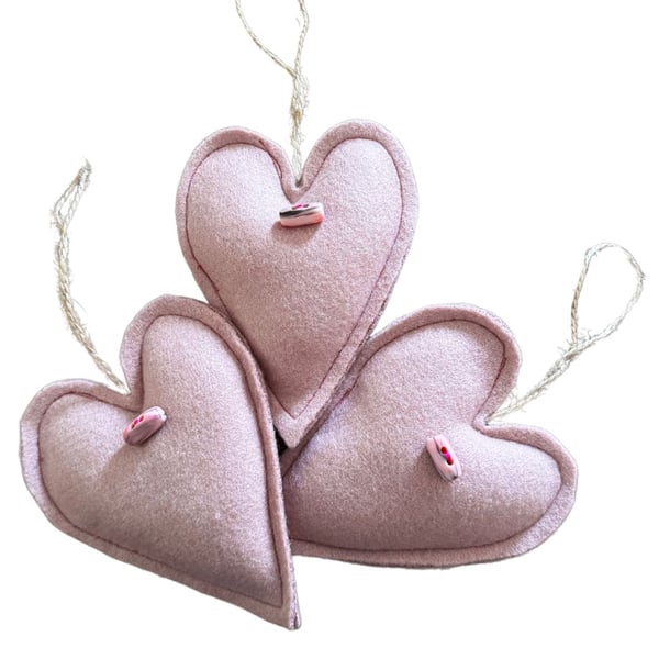 Pink Stuffed Hanging Heart