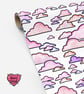 Fluffy pink and lilac Cloud wrapping paper - Image 1