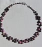 Pink & Black Rhodonite Gemstone Statement Chakra Necklace "Sultry Rose" - Image 7