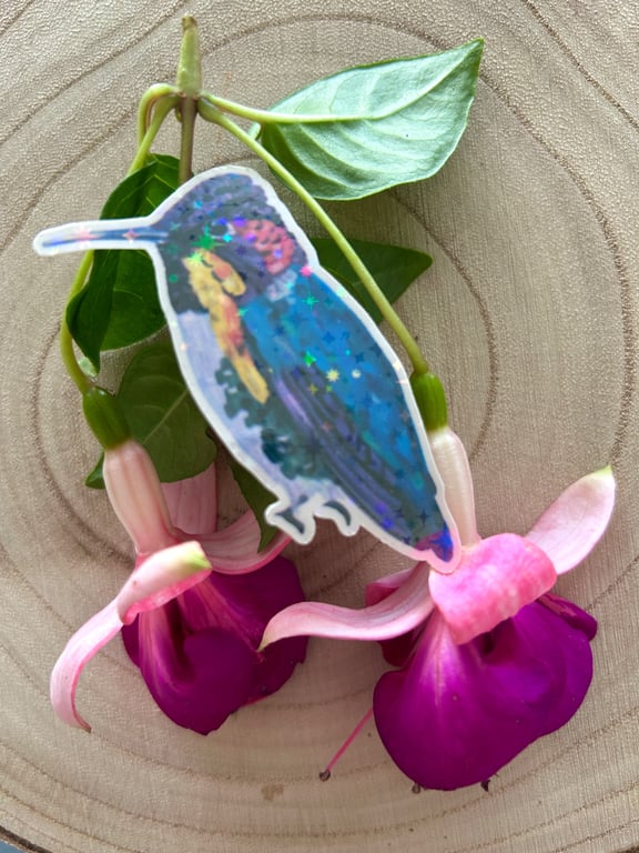 Cute Sparkly Hummingbird Stickers