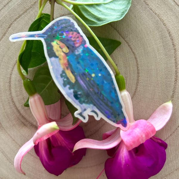 Cute Sparkly Hummingbird Stickers