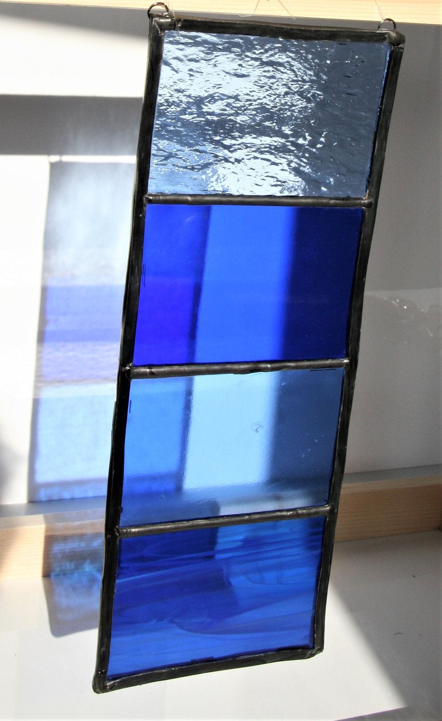 Handmade stained glass hanging panel