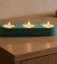 Persian Green Triple Tealight Candle Holder Handmade Home Decor Gift