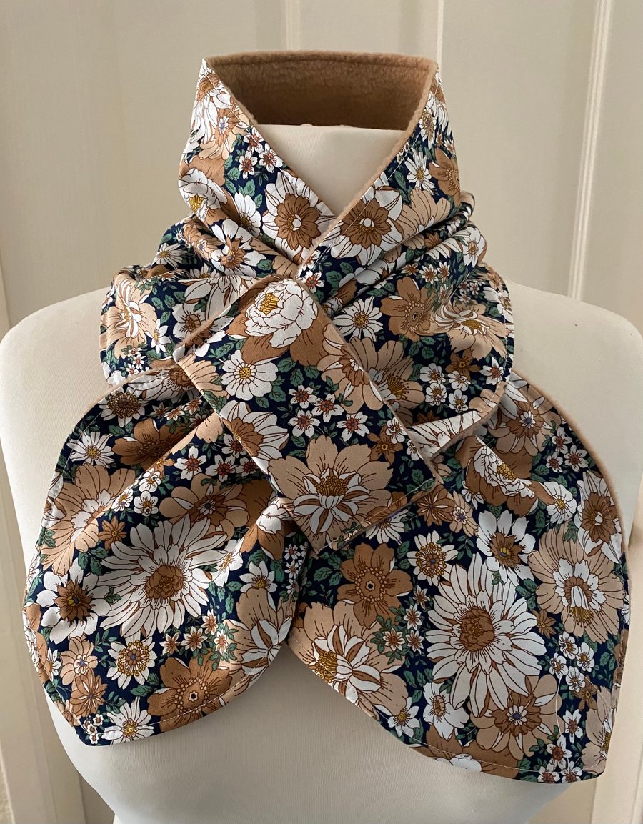 Neck warmer Scarf - neck gaiter - cowl - snood - Fleece Lined - Adult size 