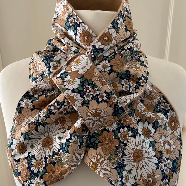 Neck warmer Scarf - neck gaiter - cowl - snood - Fleece Lined - Adult size 