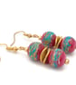 Pink & Turquoise Bracelet & Earrings Set - Image 4