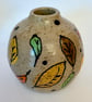 HAND DECORATED CERAMIC LEAF BUDVASE - Image 2