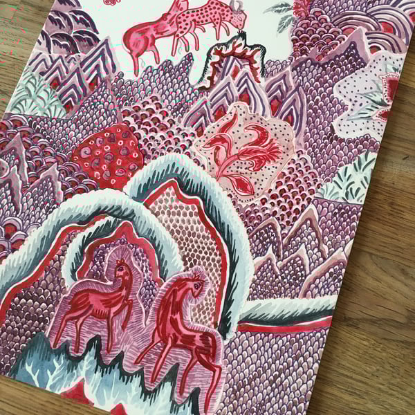 Indian Landscape - Original Watercolour on Paper