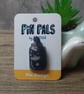 Funny cat stuck in a jar pin badge - Image 2