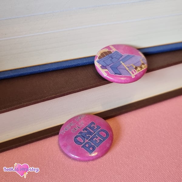 Only One Bed Button Badge Pair - Button Badges - Accessories