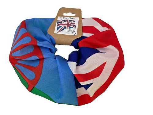 Gypsy & Union Jack Flag Hair Scrunchie Scrunchies Accessory Band Elastic