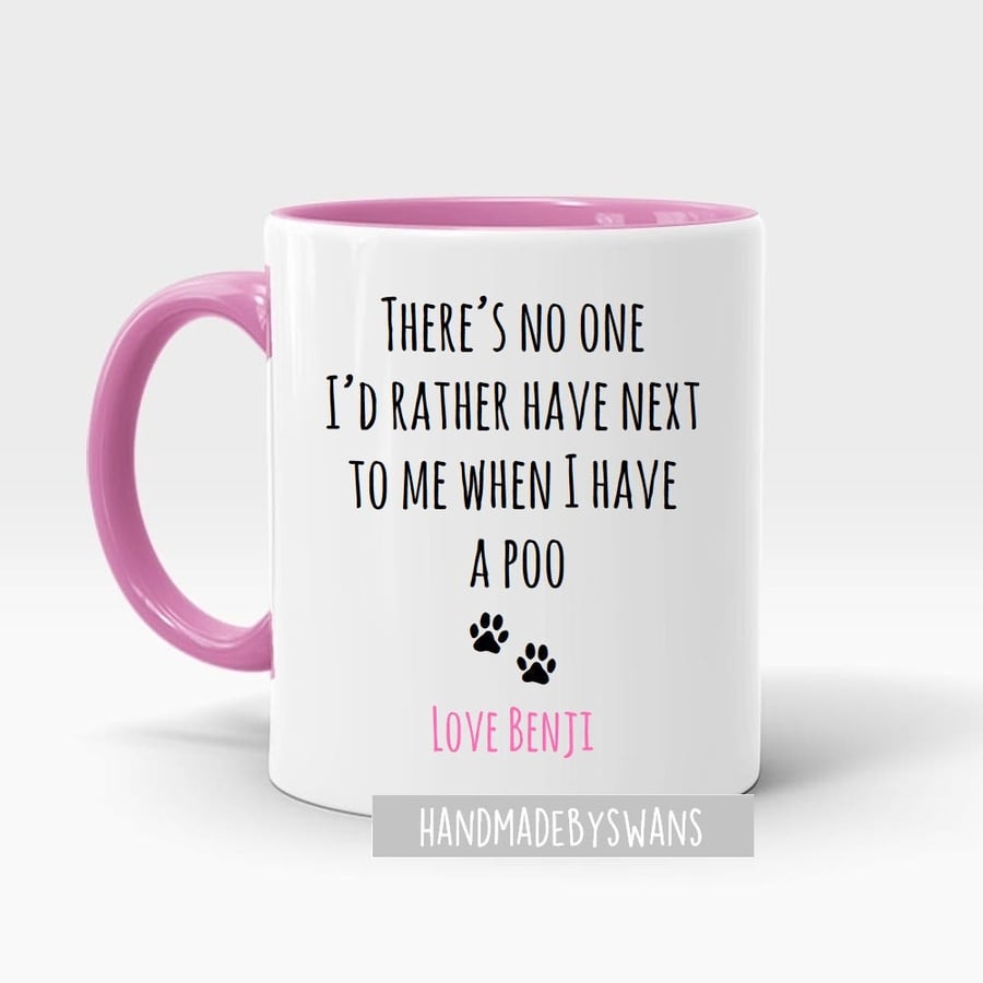 Funny Mother's day gift from the dog, mothers day mug from the dog, mug for mum 