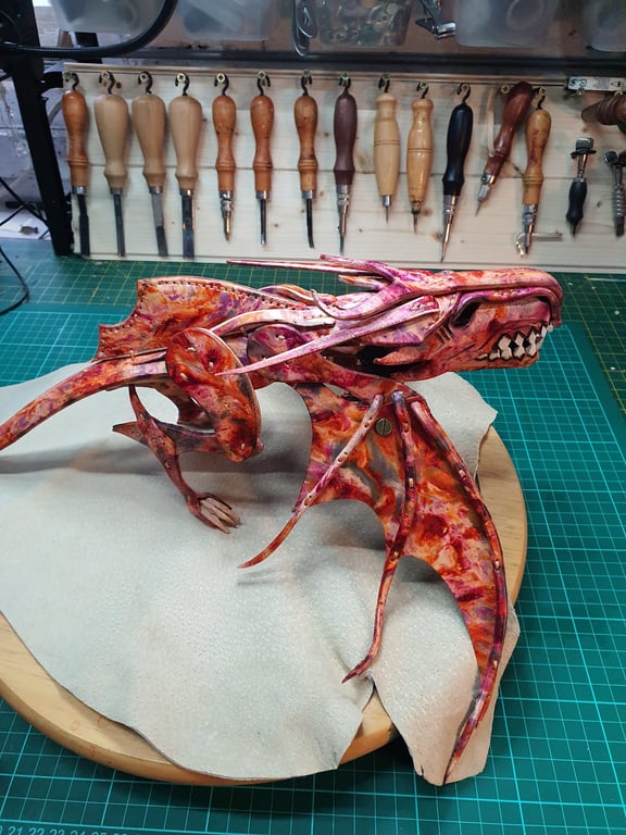 Marbled Wyvern hand puppet
