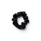 Organic Black Bamboo Silk Scrunchie - Regular