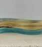 Painted fused glass sunset over the ocean wave panel  - Image 1