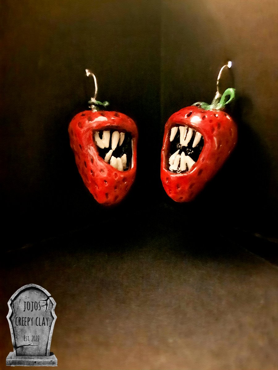 925 silver screaming strawberries 