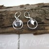 Sterling Silver Earrings, Moon and Star Hoop Dangle Earrings
