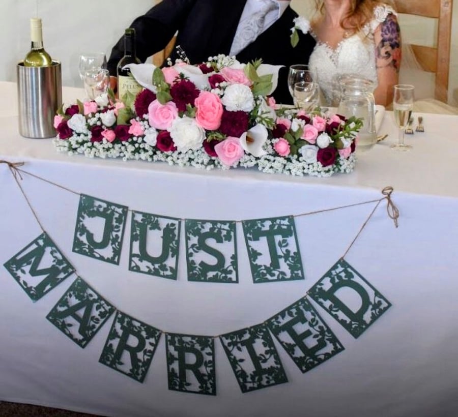 Wedding top table centrepiece