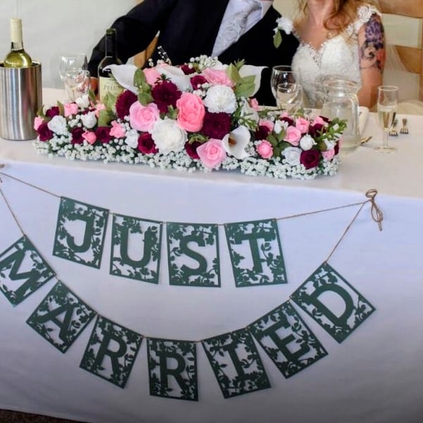 Wedding top table centrepiece