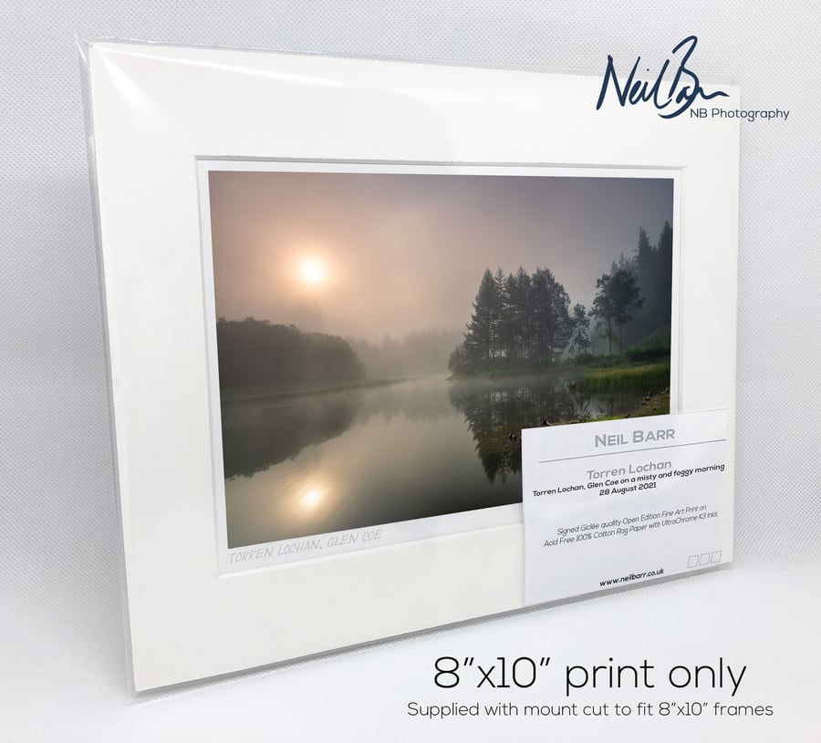 A misty Torren Lochan, Glen Coe, Highlands - A5 (10" x 8") Unframed Print
