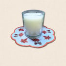 Autumn Acorn and Leaf Candle Mat - Embroidered Woodland Home Decor