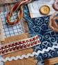 Old Gold Denim Slow Stitching kit - gift for teenager - Image 1