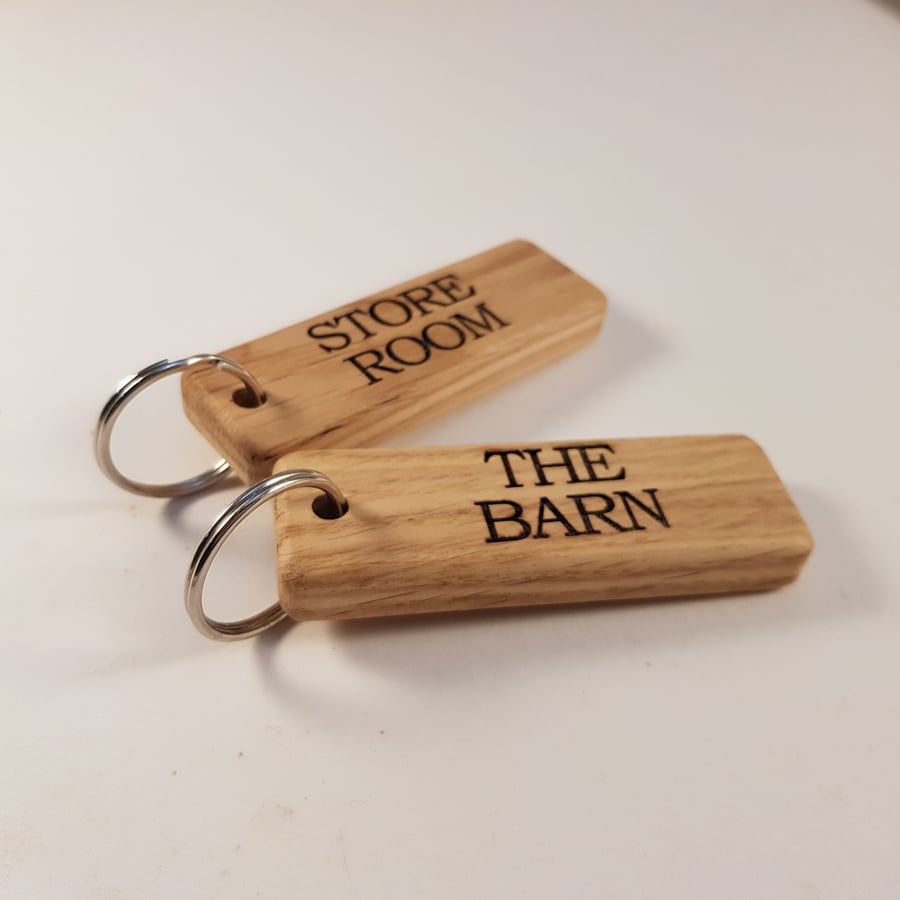 Small Oak Key Ring