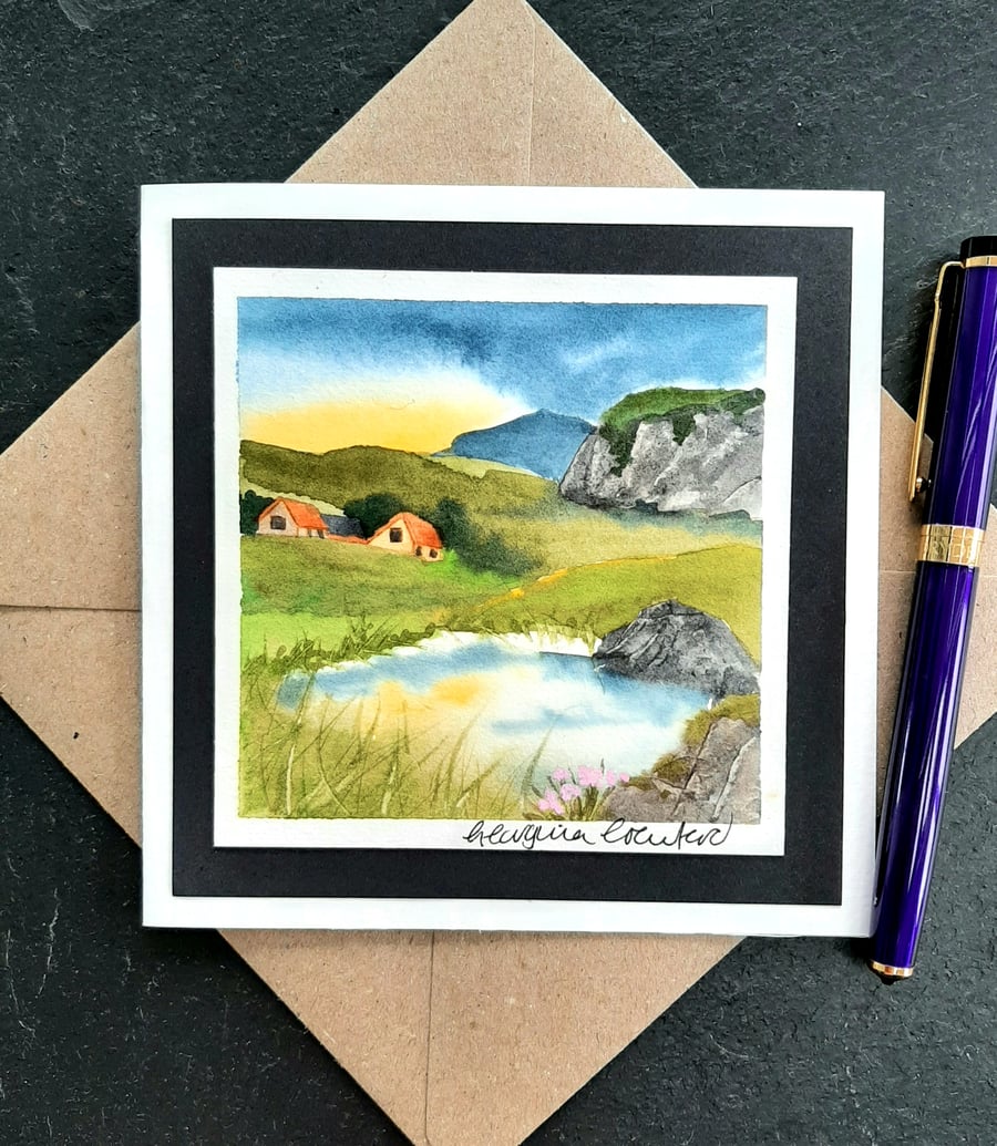 Blank Card. After the Storm. Handpainted Watercolour Keepsake