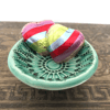 Little ceramic bowl candle holders trinket dish turquoise