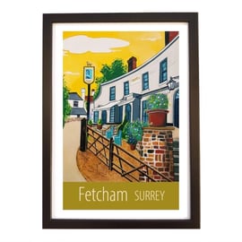 Fetcham Surrey travel poster print by Susie West