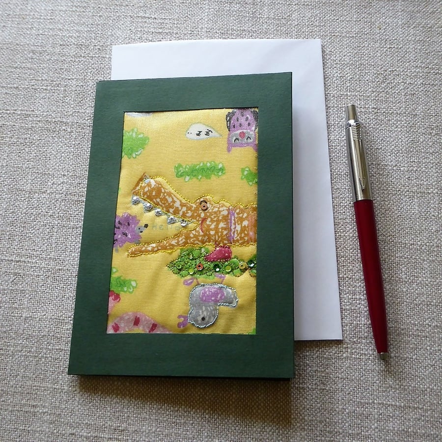 Individually Hand Crafted Textile Blank Card