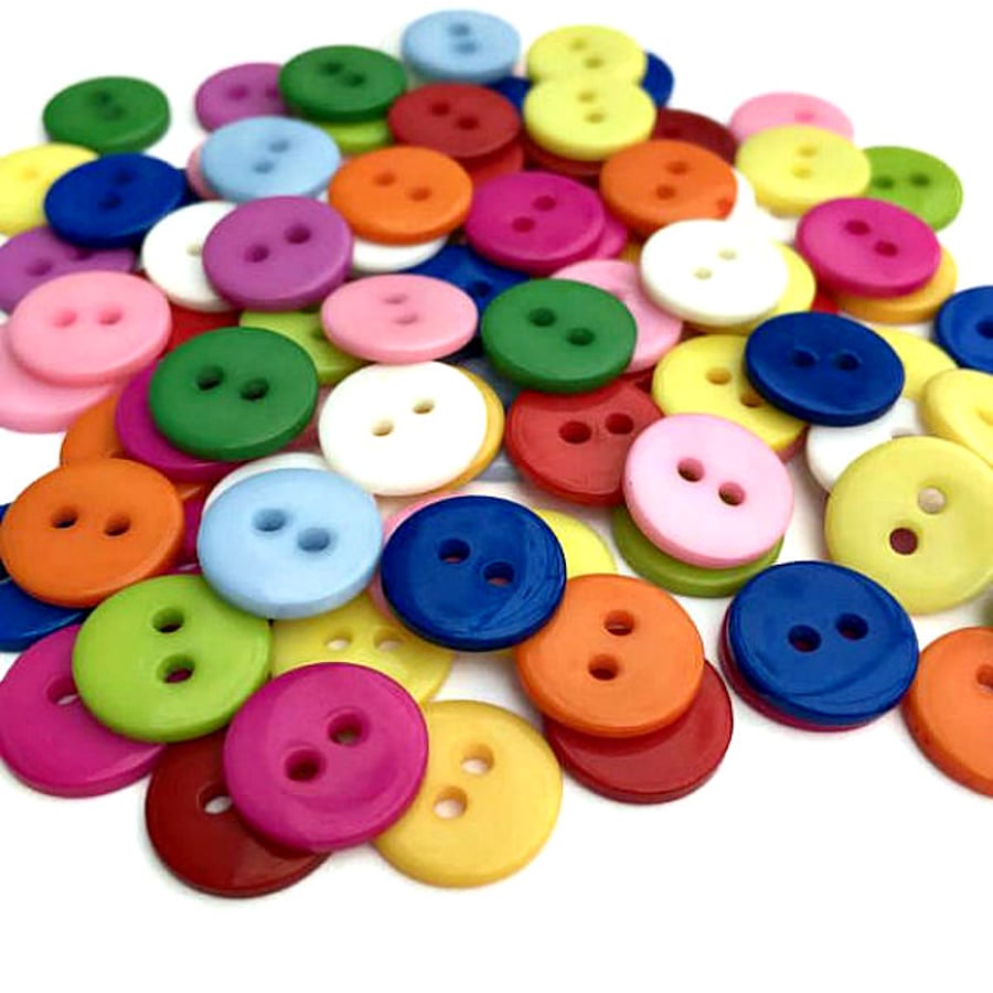 11mm Resin Round Buttons