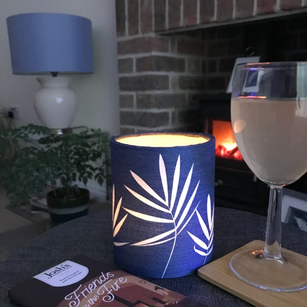 Tea light lantern,evening ambience, full of Botanical charm.