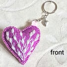 Felt Heart Keychain & Pocket Hug, Handmade Bag Charm Gifthandmade keychain