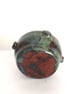 Pottery hand made turquiose bud vase, Small ceramic turquoise green bud vase - Image 5