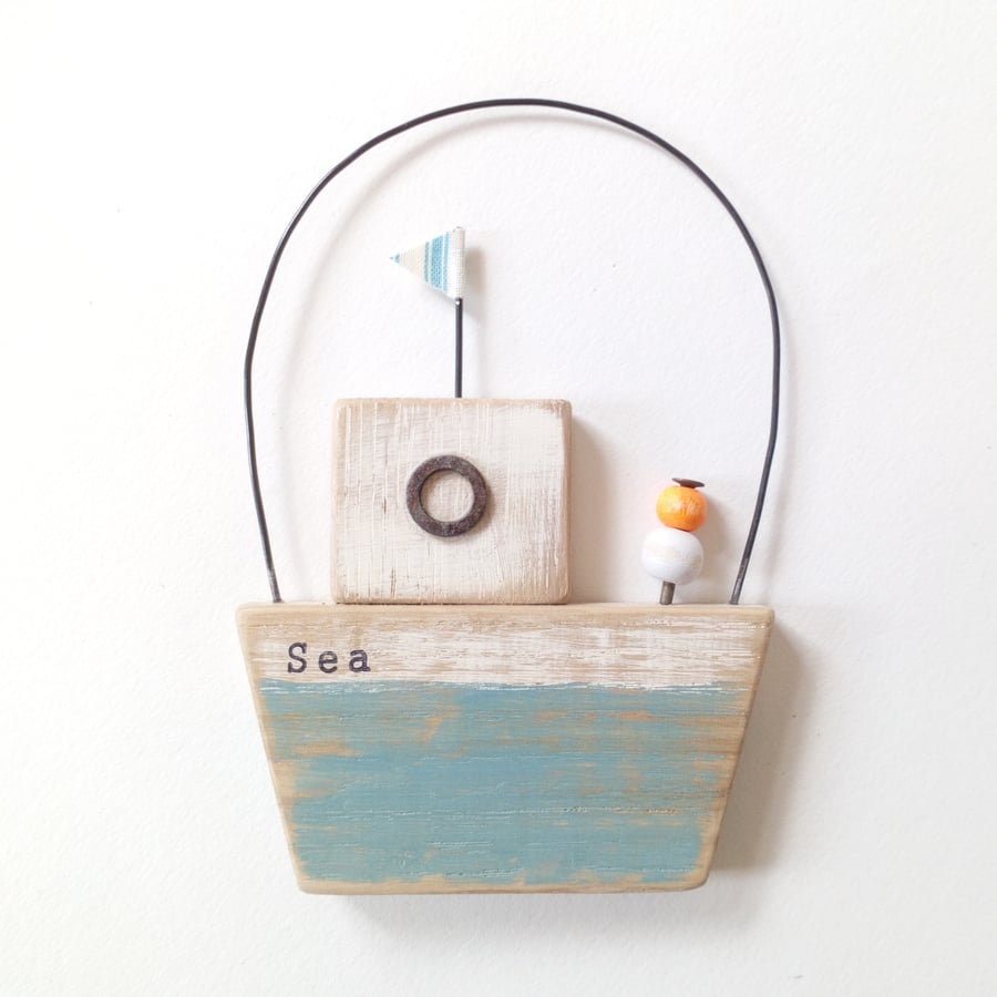 Rustic Wooden Boat Hanging 