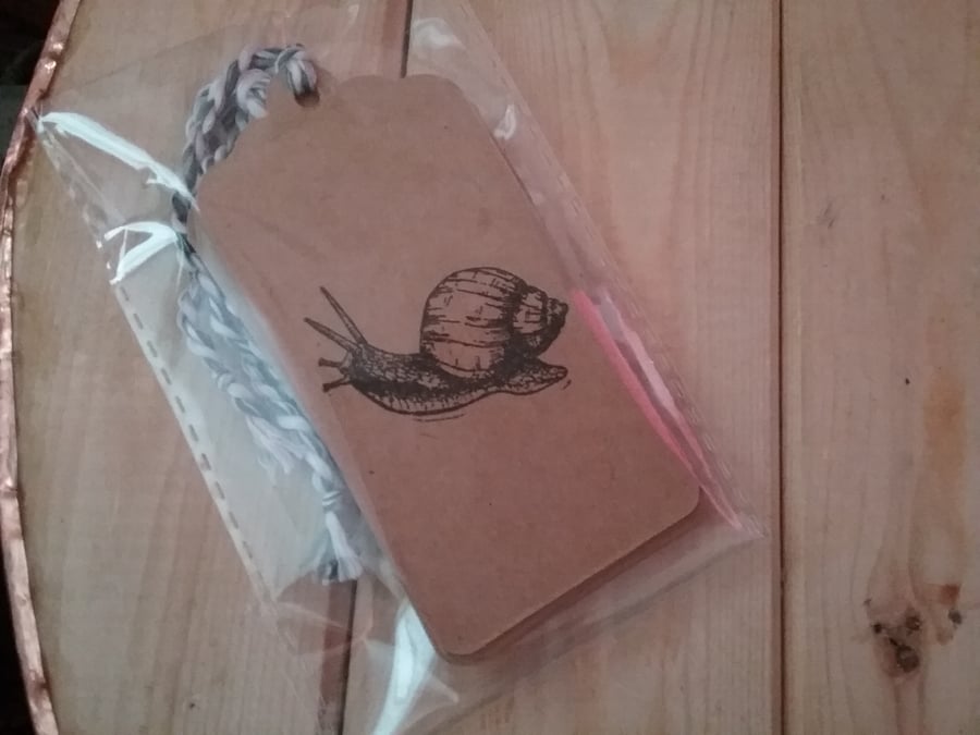 Set 4 Snails Gift Tags