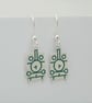 Steam Train Drop Earrings, Silver Railway Jewellery, Handmade Train Gift - Image 4