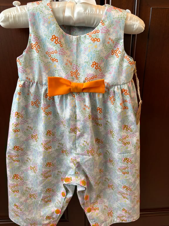Orange Bloom Baby Romper