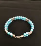 Pretty Aqua Blue Wirework Bangle - Image 6