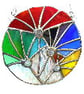 Fireworks Stained Glass Suncatcher Rainbow Handmade 007 - Image 4