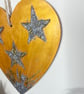 Christmas Star Hanging Wooden Heart Decoration  - Image 3