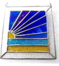 Blue Sky Beach Stained Glass Suncatcher Handmade  - Image 5