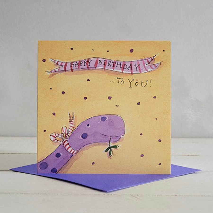 Happy Birthday Spotty Dippy- Dino greetings card