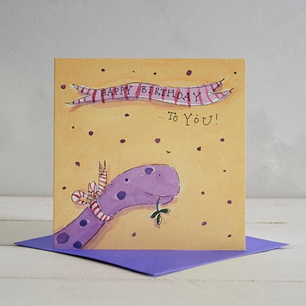 Happy Birthday Spotty Dippy- Dino greetings card